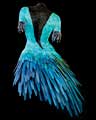 Black Velvet and Blue feather body sculpture
